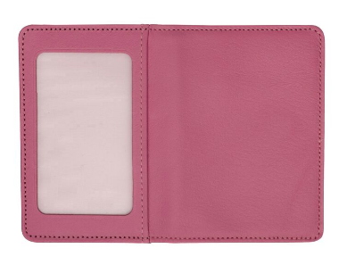 Pink Leather Debit Card Wallet